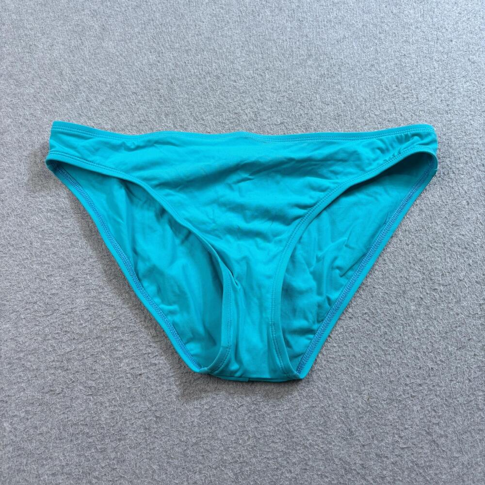 La Blanca Bikini Swim Bottom Womens Size 12 Blue Turquoise Mid Rise Lined Nylon
